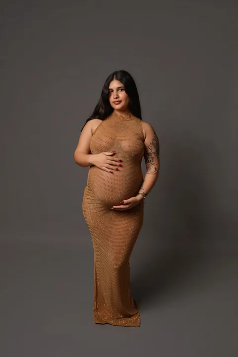 Vestido caramelo ajustado