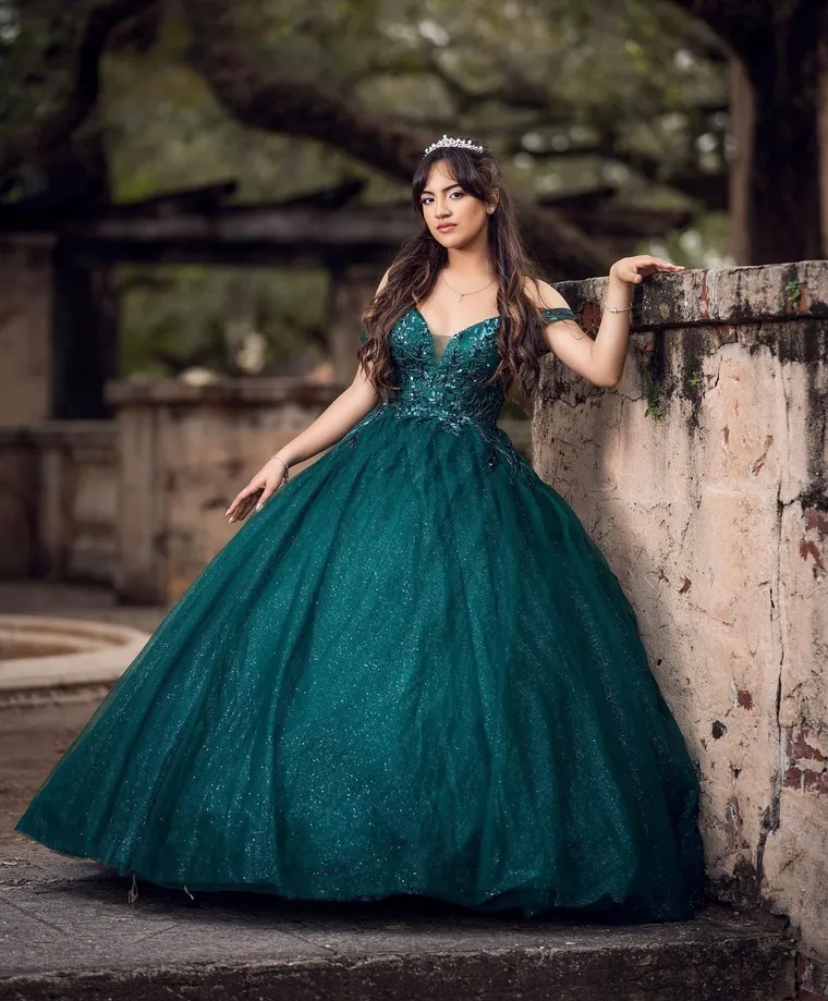 Vestido verde esmeralda
